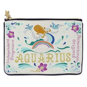 aquarius zipper pouch